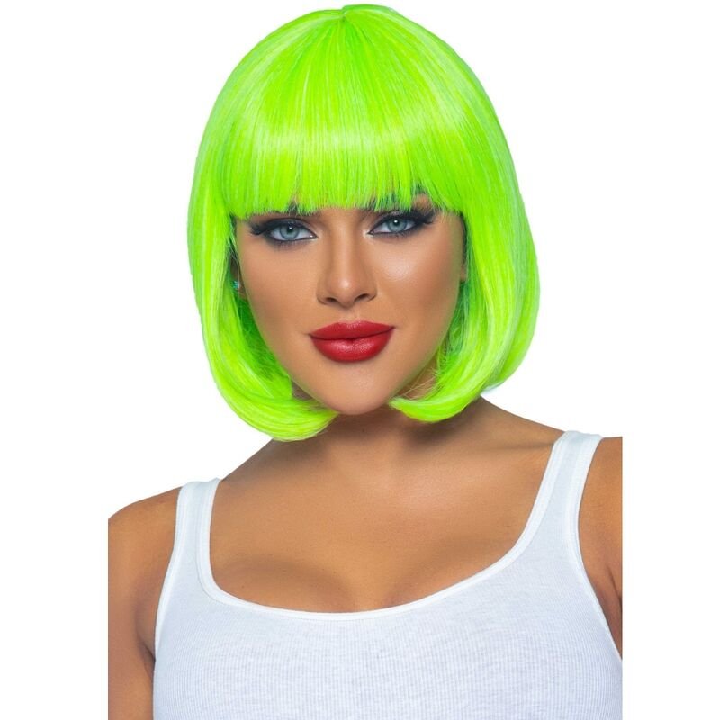 Ilhaerotica - LEG AVENUE - PERUCA BOB FLUORESCENTE VERDE NEON