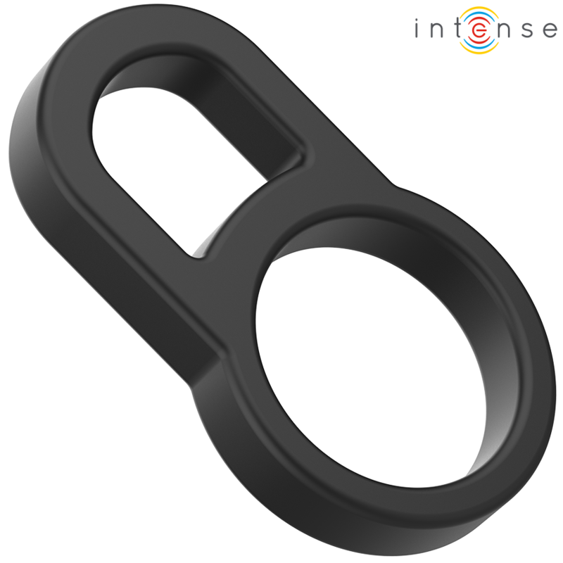 Ilhaerotica - INTENSE - BOBBY DUPLO ANEL DE SILICONE PARA PÊNIS PRETO