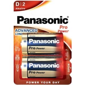 PANASONIC – BATERIA ALCALINA D PRO POWER LR20 BLISTER*2