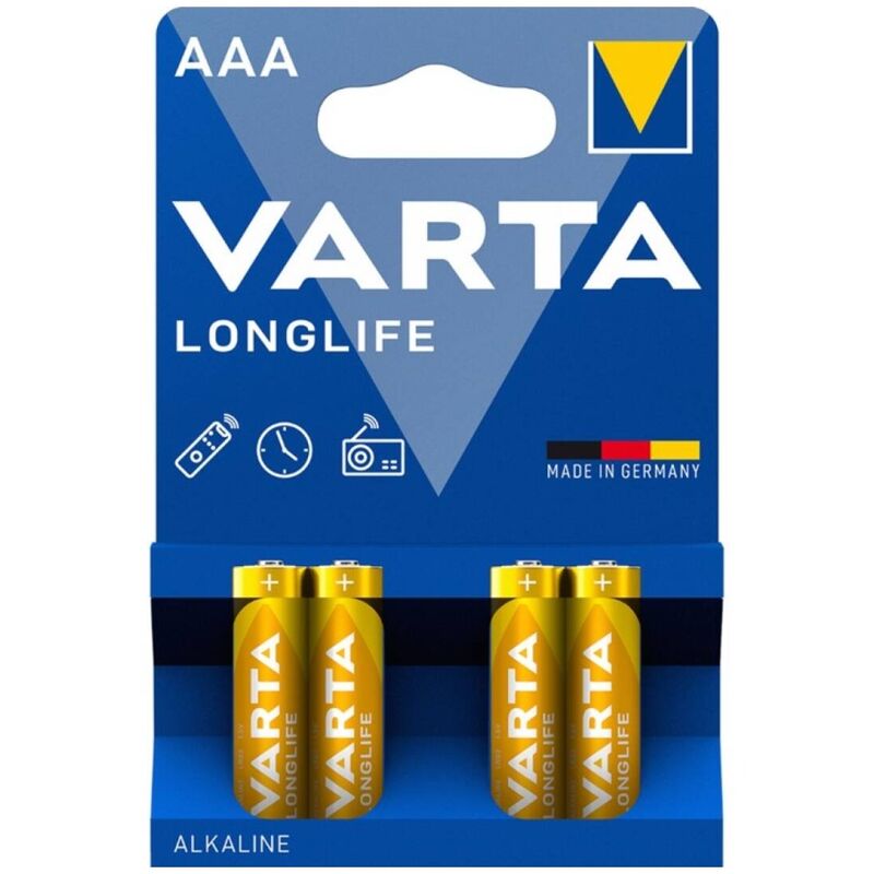 Ilhaerotica - VARTA - BATERIA ALCALINA AAA DE LONGA DURAÇÃO LR03 BLISTER*4