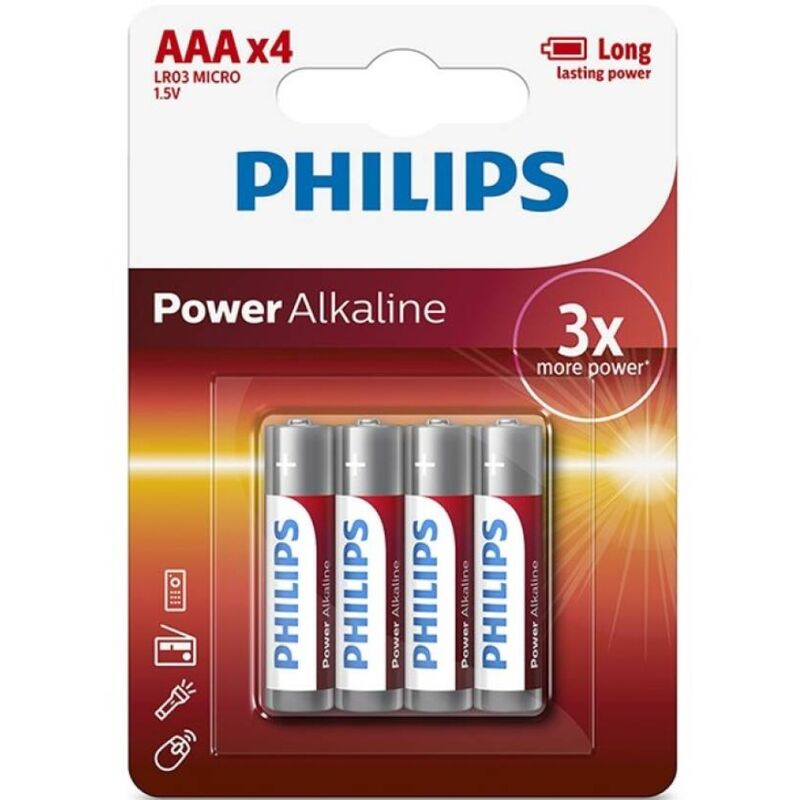 Ilhaerotica - PHILIPS - PILHA ALCALINAS AAA LR03 BLISTER*4