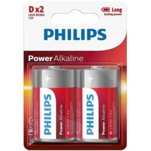 PHILIPS – PILHA ALCALINA DE ALIMENTAÇÃO D LR20 BLISTER*2