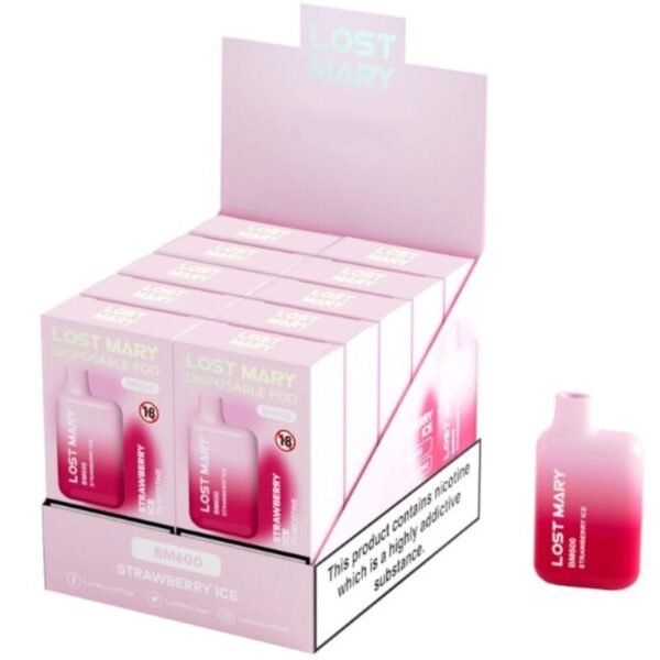 LOST MARY - BM600 NICOTINE VAPER 2% DESCARTÁVEL MORANGO ICE - Image 2
