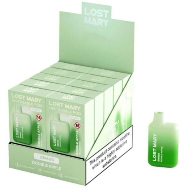LOST MARY - BM600 NICOTINE VAPER 2% DESCARTÁVEL DUPLO APPLE - Image 2