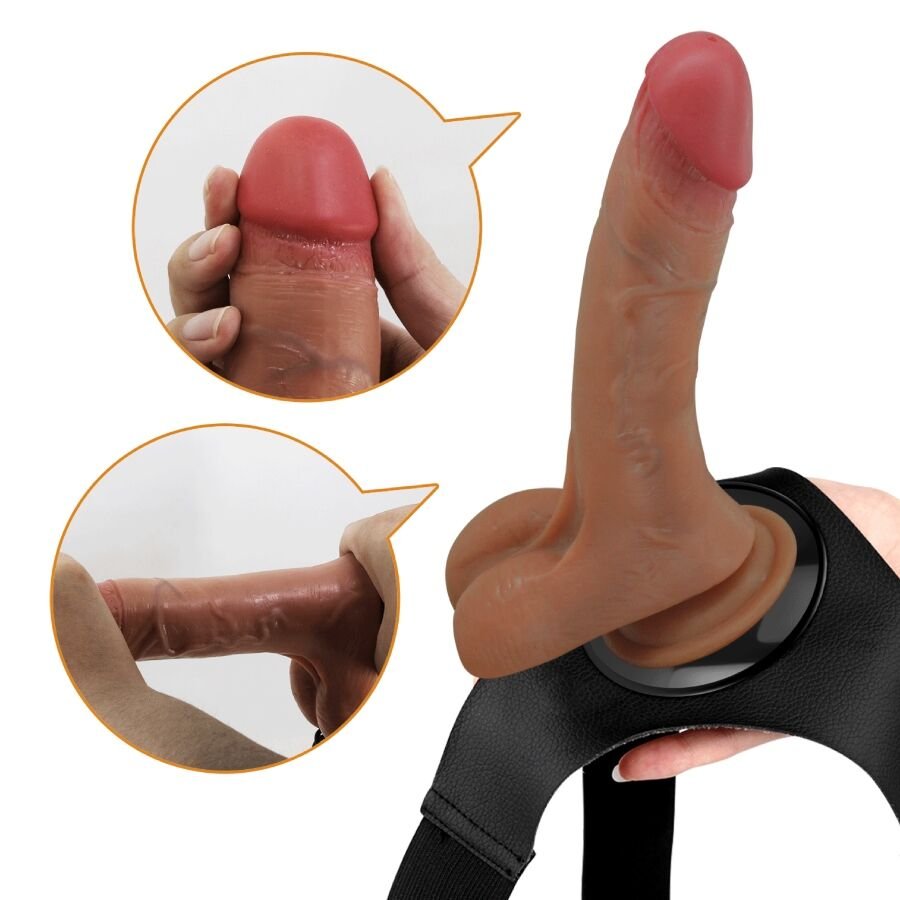 PRETTY LOVE - CALCINHA UNIVERSAL COM DILDO VIBRATÓRIO E SQUIRTING 15,5 CM MULATO - Image 3