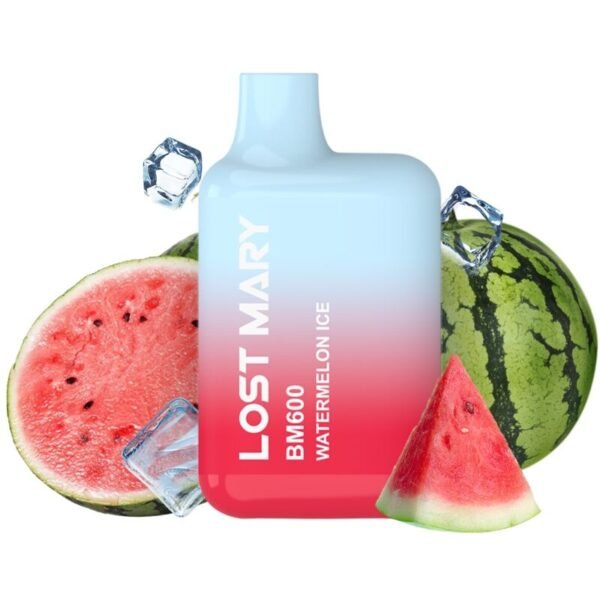 LOST MARY - (EXPOSITOR PROFESSIONAL PACK -10 UNIDADES) BM600 NICOTINE VAPER 2% DESCARTÁVEL WATERMELON ICE - Image 2