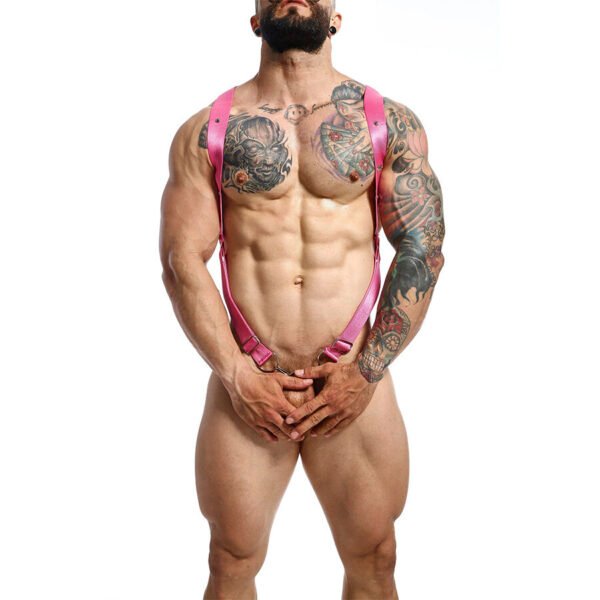 Ilhaerotica - MOB - DNGEON CROSS BACK HARNESS ROSA TAMANHO ÚNICO