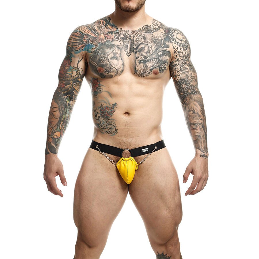 Ilhaerotica - MOB - DNGEON AMARELO JOCKSTRAP COM CORRENTES TAMANHO ÚNICO