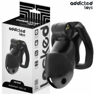 ADDICTED TOYS LOCKED – GAIOLA PARA PÊNIS CELL MINDNIGHT 4.2 CM TAMANHO M