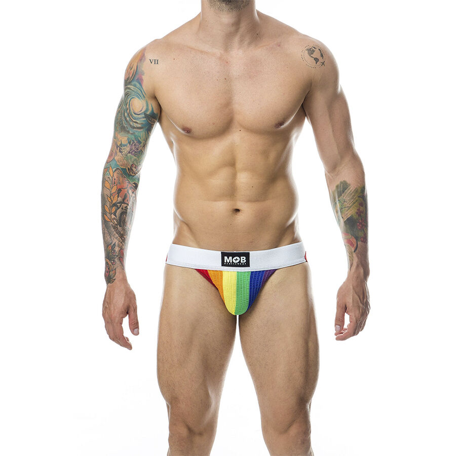 Ilhaerotica - MOB - CALÇA CLASSIC JOCK STRIPE RAINBOW TAMANHO G