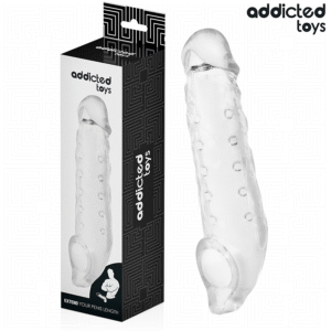 ADDICTED TOYS – BAINHA DE PÊNIS TRANSPARENTE TAMANHO M 27 CM