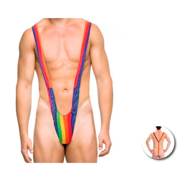 Ilhaerotica - PRIDE - TRIQUÍNI MASCULINO COM BANDEIRA DO ARCO-ÍRIS