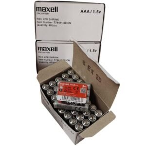 MAXELL – PILHA SALINA MANGANESO AAA R03 RETRÁTIL*4