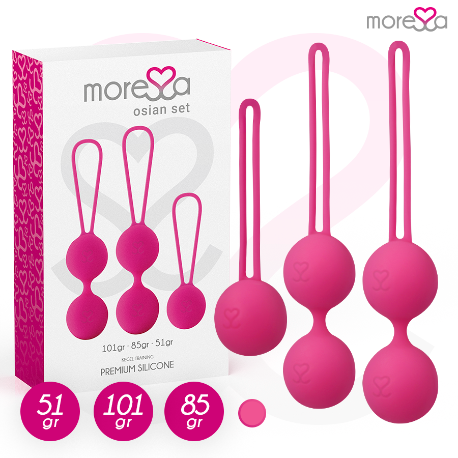 Ilhaerotica - MORESSA - CONJUNTO OSIAN PREMIUM SILICONE ROSA (Osian One - 51 g | Osian Two - 101 g | Osian Three 85 g)