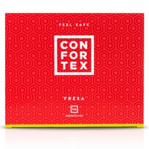 CONFORTEX – CONDOM DE MORANGO 144 UNIDADES