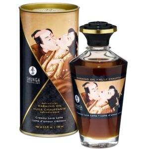 SHUNGA – ÓLEO DE MASSAGEM COM EFEITO DE CALOR SABOR CREMOSO LOVE LATTE 100 ML