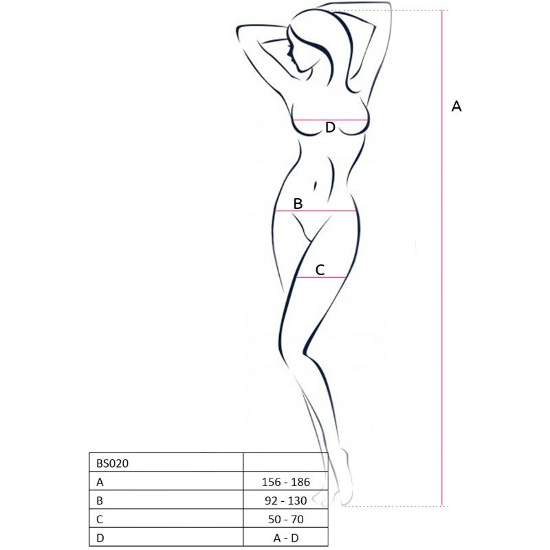 PASSION - WOMAN BS020 BODYSTOCK BRANCO TAMANHO ÚNICO - Image 2