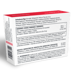 ANDROPHARMA VIGOR – SUPLEMENTO DE AUMENTO DA LIBIDO