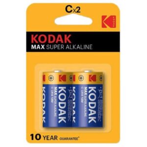 KODAK – BATERIA ALCALINA MAX C LR14 2 UNIDADES