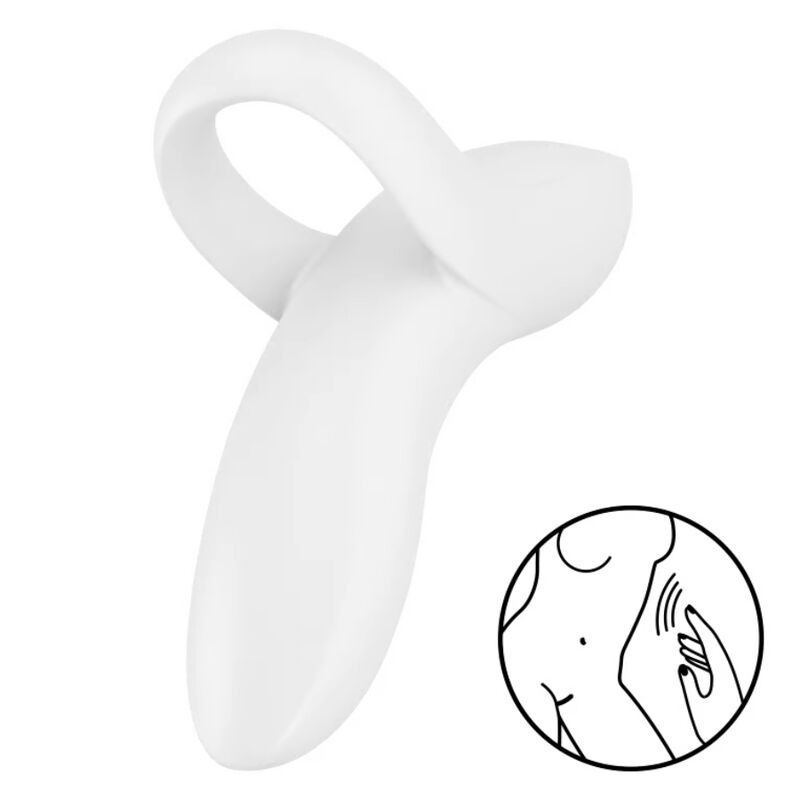 Ilhaerotica - SATISFYER - VIBRADOR DE DEDO BOLD LOVER BRANCO
