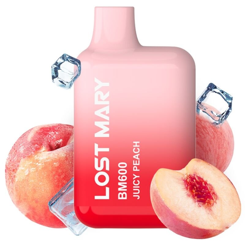 Ilhaerotica - LOST MARY - BM600 NICOTINE VAPER 2% DESCARTÁVEL JUICY PEACH