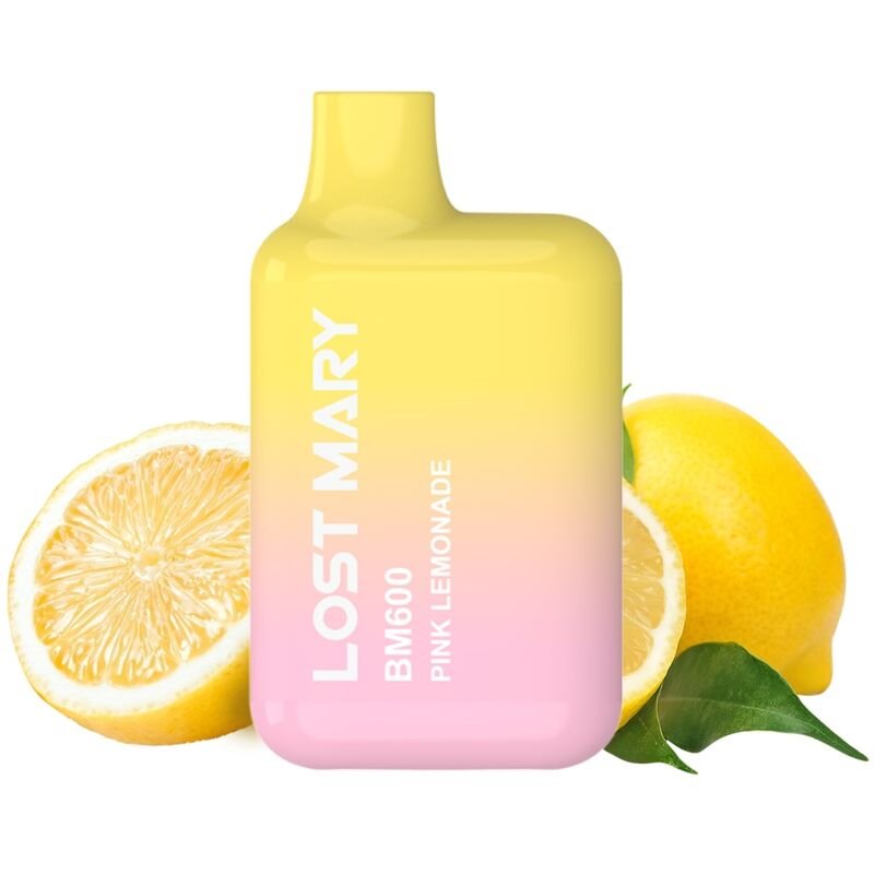 LOST MARY - (EXPOSITOR PROFESSIONAL PACK -10 UNIDADES) BM600 NICOTINE VAPER 2% DESCARTÁVEL PINK LIMONADE - Image 2