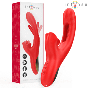 INTENSE – JESSICA MULTIFUNCIONAL VIBRADOR ESTIMULAÇÃO DO CLITÓRIS 24,8 CM VERMELHO