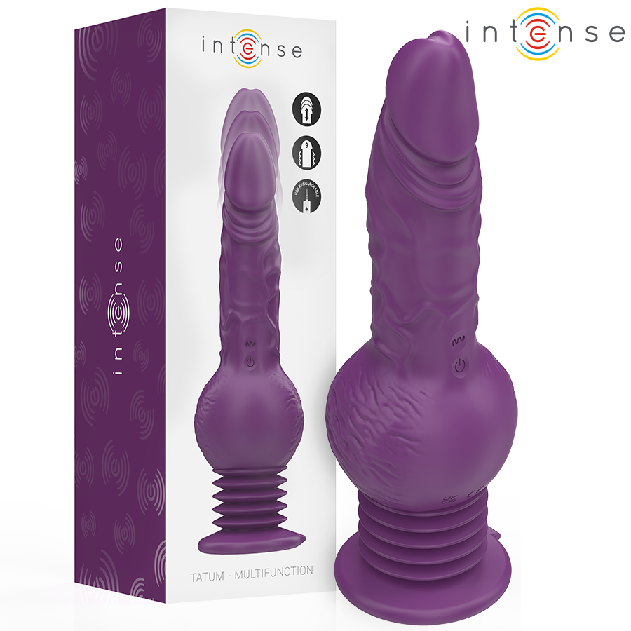 Ilhaerotica - INTENSE - VIBRADOR MULTIFUNCIONAL TATUM COM VIBRAÇÃO PARA CIMA E PARA BAIXO 24 CM ROXO