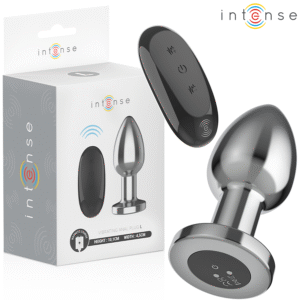 INTENSE – PLUG ANAL 10 VIBRAÇÕES METAL COM CONTROLE REMOTO L