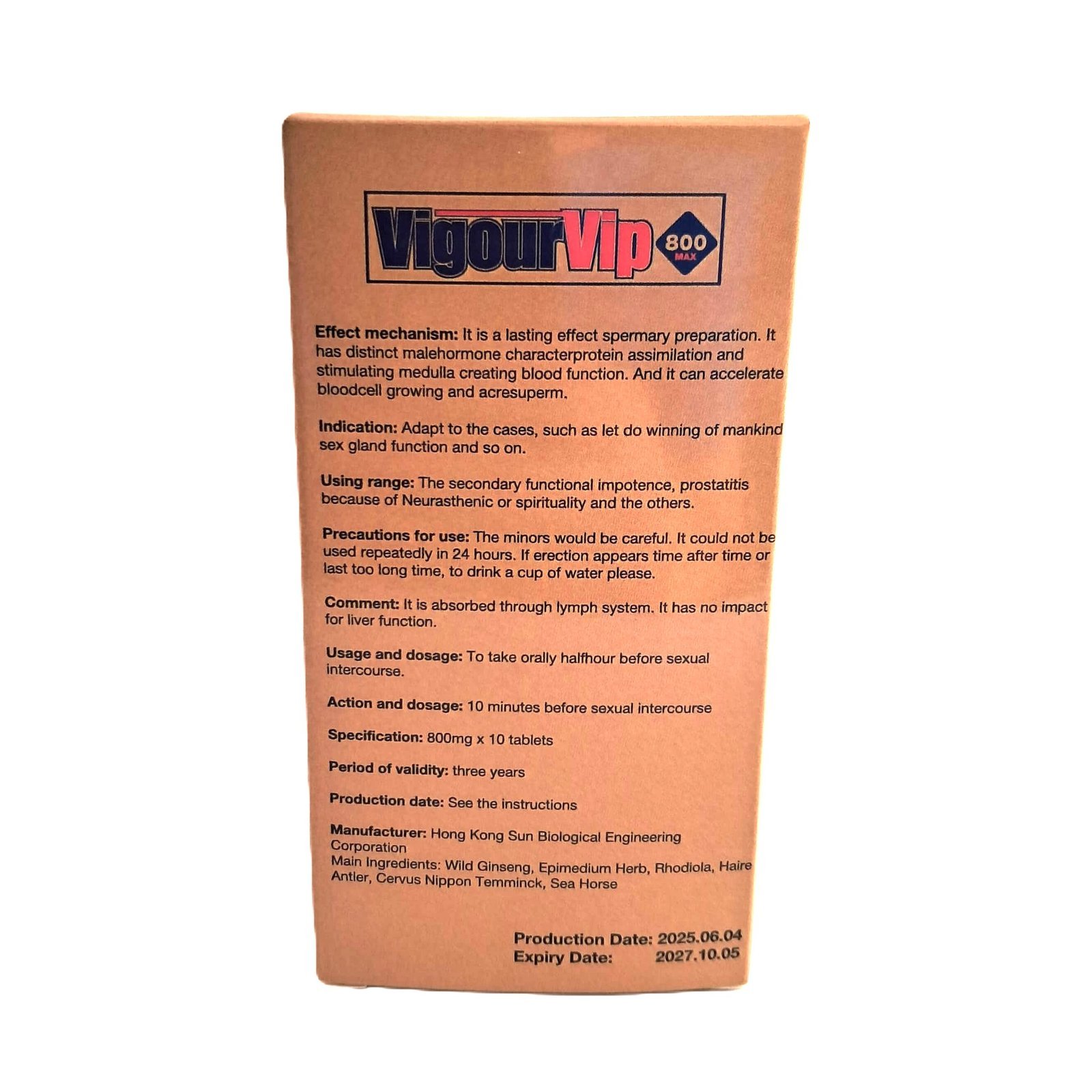 VIGOUR VIP MAX 800mg - Image 5