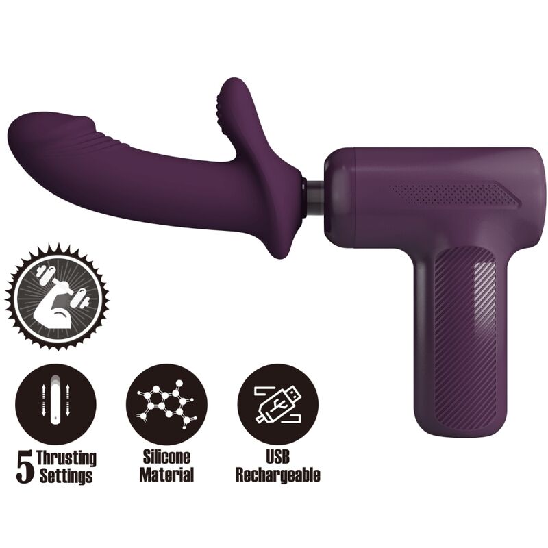 Ilhaerotica - PRETTY LOVE - DJ SCHOLAR MASSAGER 5 CONFIGURAÇÕES ROXO