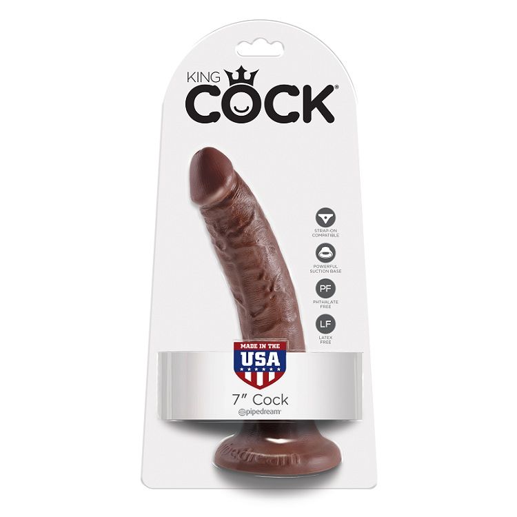 Ilhaerotica - KING COCK - 7 DILDO CHOCOLATE 17.8 CM