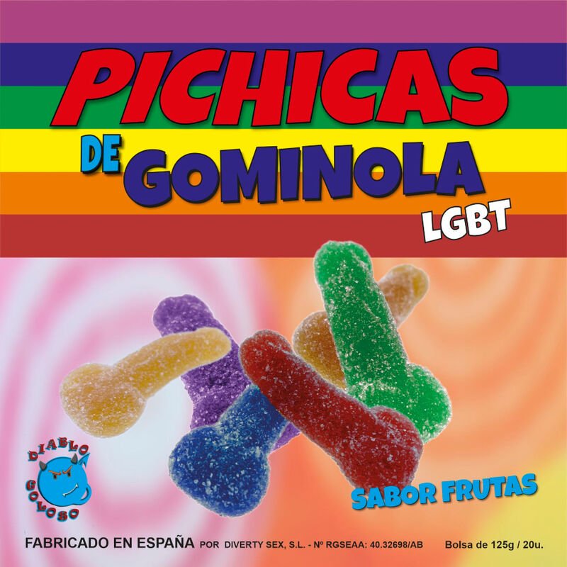 Ilhaerotica - PRIDE - FRUTAS DE PÊNIS GOMAS COM AÚCAR LGBT