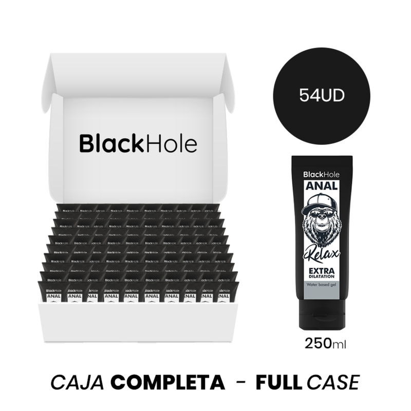 Ilhaerotica - MOQ 54 - GEL À BASE DE ÁGUA BLACK HOLE EXTRA DILATAÇÃO 250 ML