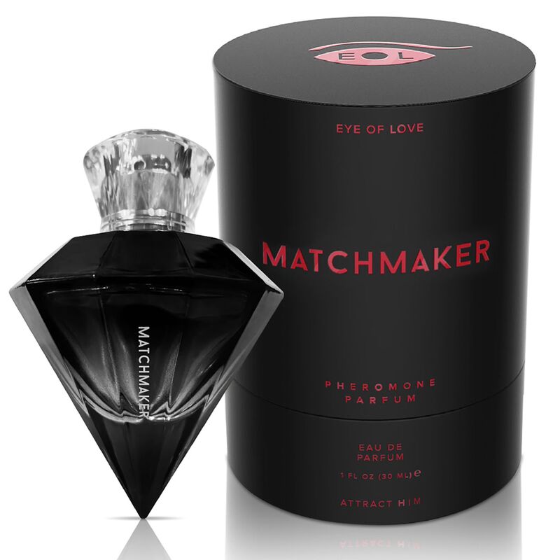 Ilhaerotica - OLHO DE AMOR - MATCHMAKER BLACK DIAMOND LGBTQ PERFUME FEROMONES PARA ELE 30 ML