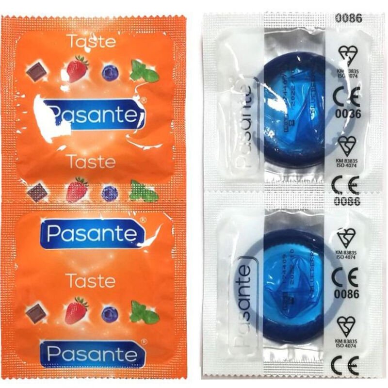Ilhaerotica - PASANTE - SACO DE PRESERVATIVO SABOR BLUEBERRY 144 UNIDADES