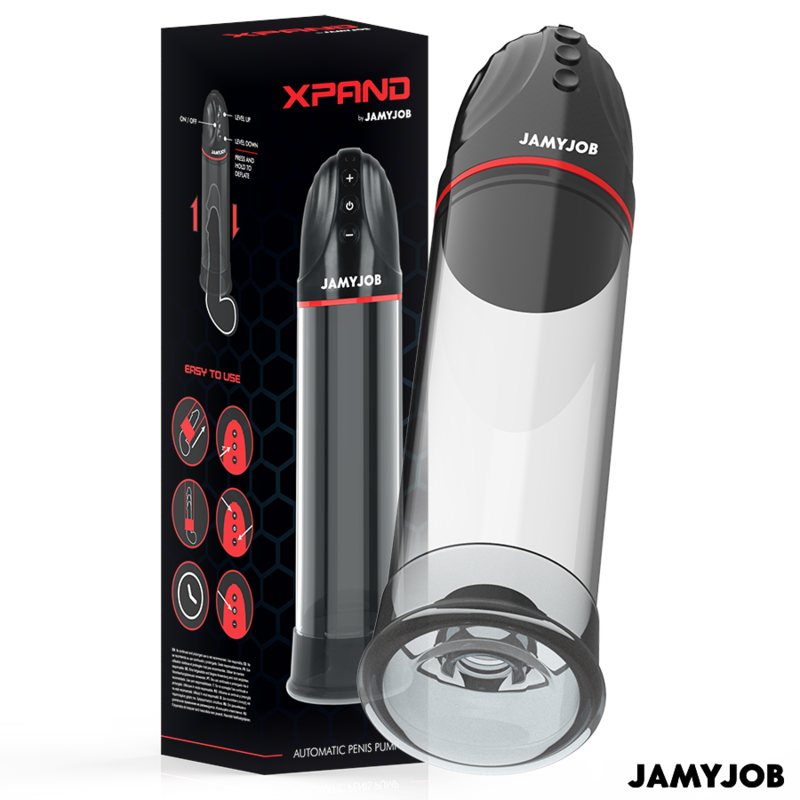Ilhaerotica - JAMYJOB - BOMBA AUTOMÁTICA XPAND 3 NÍVEIS DE SUCÇÃO CINZA