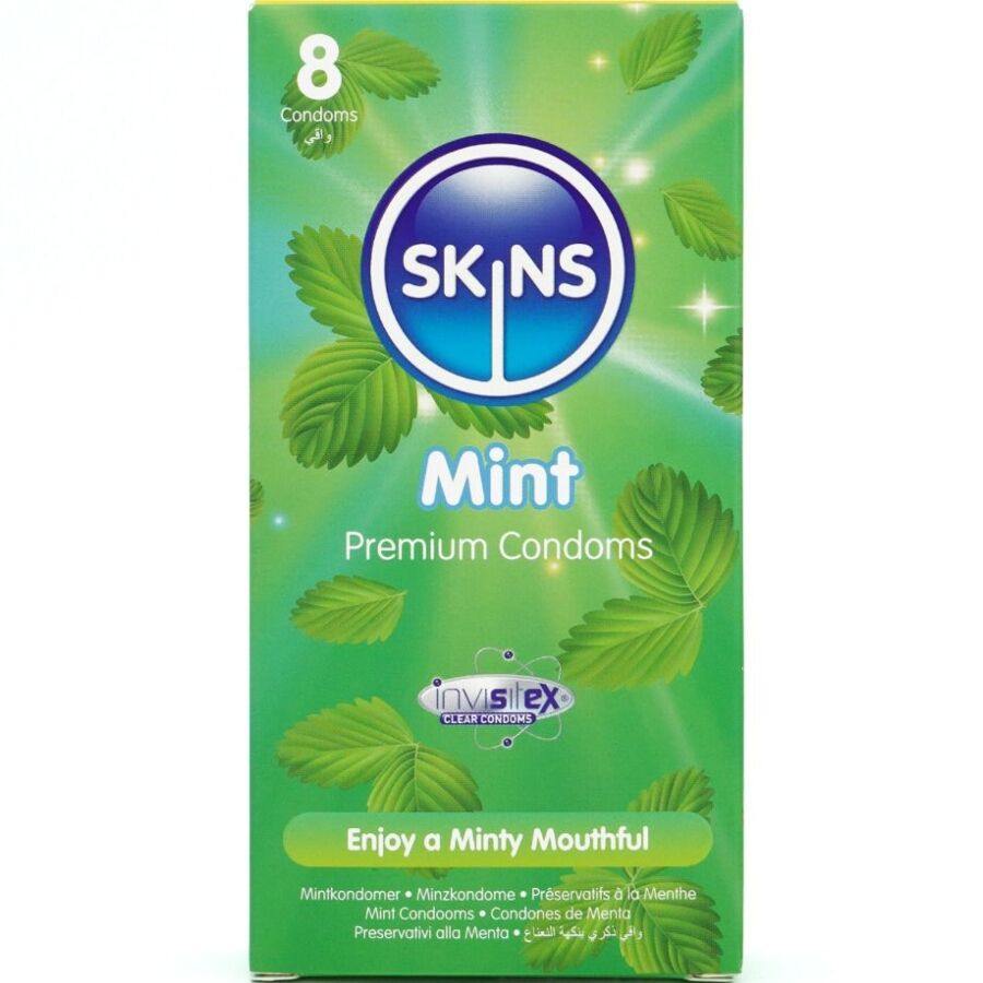 Ilhaerotica - SKINS - PRESERVATIVOS MINT PREMIUM PACOTE COM 8