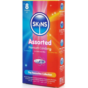 SKINS – PACOTE COM 8 PRESERVATIVOS PREMIUM VARIADOS