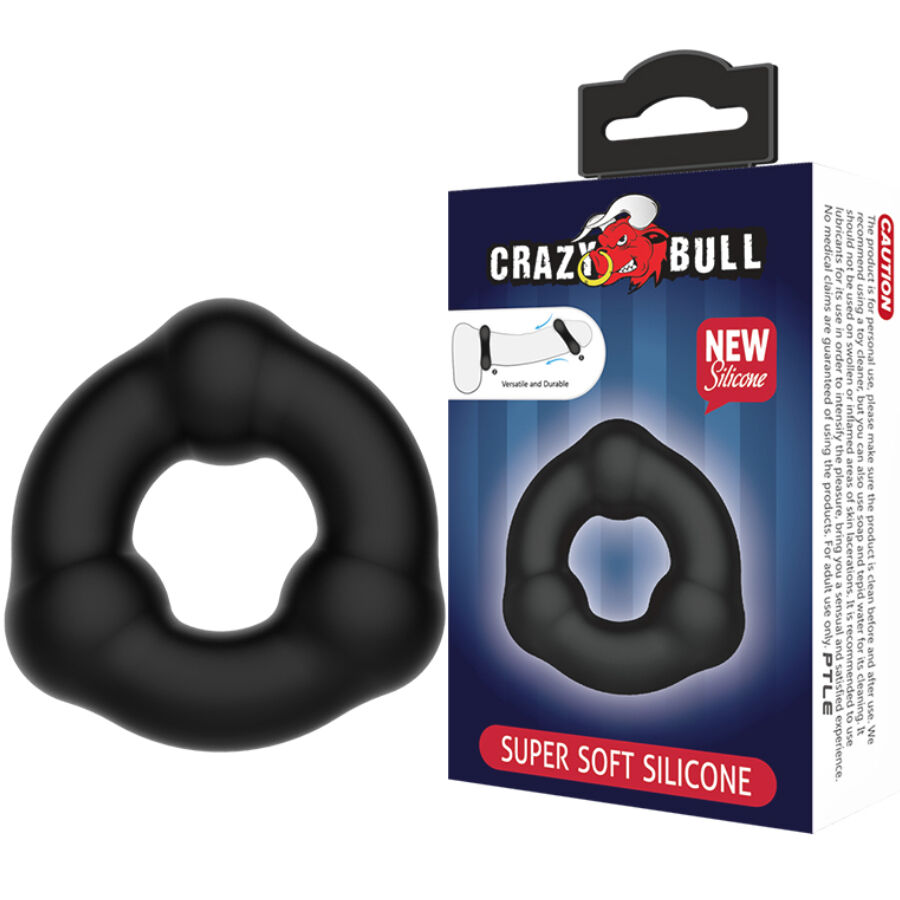 Ilhaerotica - CRAZY BULL - ANEL DE SILICONE SUPER MACIO COM NÓDULOS