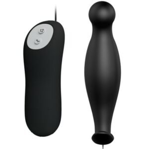 PRETTY LOVE – PLUG ANAL DE SILICONE 12 MODOS DE VIBRAO PRETO