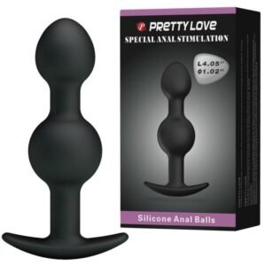 PRETTY LOVE – BOLAS ANAIS DE SILICONE DE ESTIMULAO ESPECIAL 10.3 CM PRETO