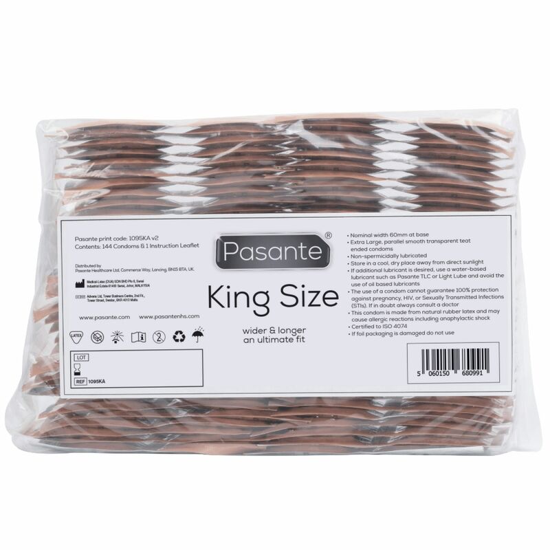 Ilhaerotica - PASANTE - SACO DE PRESERVATIVOS KING SIZE 144 UNIDADES