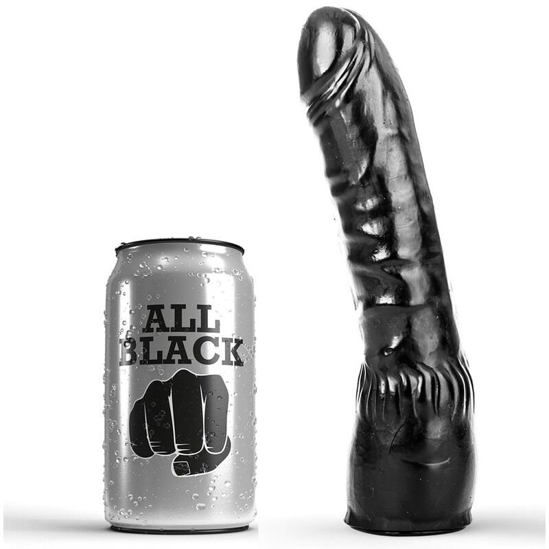 Ilhaerotica - ALL BLACK - DILDO PRETO REALÍSTICO 20 CM