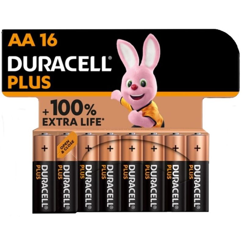 Ilhaerotica - DURACELL - PLUS POWER 100 BATERIA ALCALINA AA LR6 16 UNIDADE