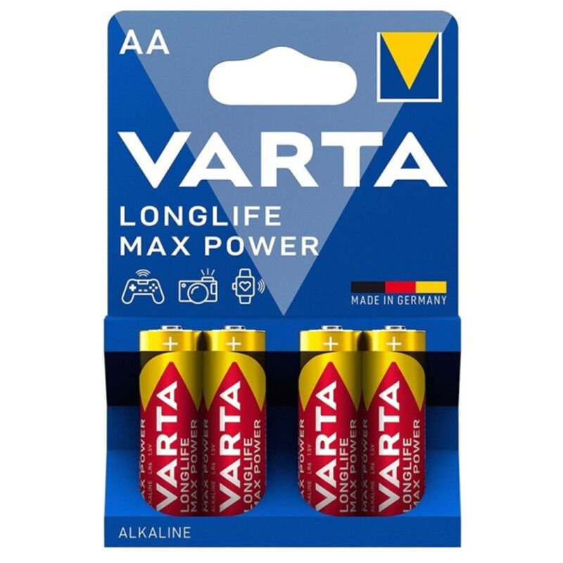 Ilhaerotica - VARTA - BATERIA ALCALINA MAX POWER AA LR6 4 UNIDADES
