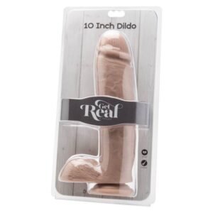 GET REAL – DILDO 25,5 CM COM BOLAS PELE