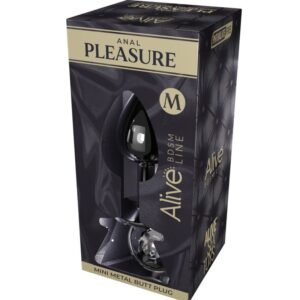 ALIVE – MINI PLUG PRAZER ANAL METAL PRETO TAMANHO M