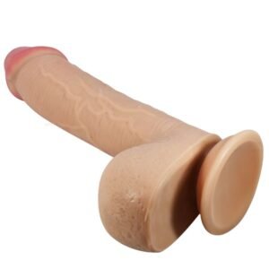 PRETTY LOVE – SÉRIE SLIDING SKIN DILDO REALÍSTICO COM VENTOSA DESLIZANTE PELE CARNE 23,4 CM