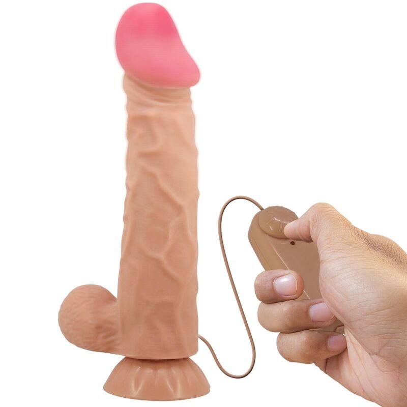 Ilhaerotica - PRETTY LOVE - SÉRIE SLIDING SKIN DILDO REALÍSTICO COM VENTOSA DESLIZANTE PELE CONTROLO REMOTO CARNE 24 CM